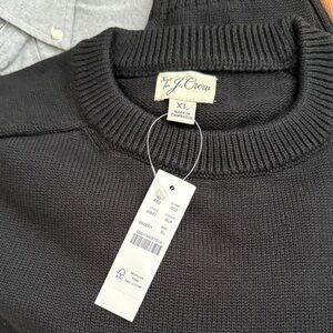 J. Crew Men's Black Crewneck Sweater